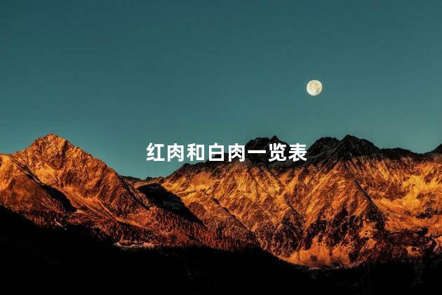 红肉和白肉一览表