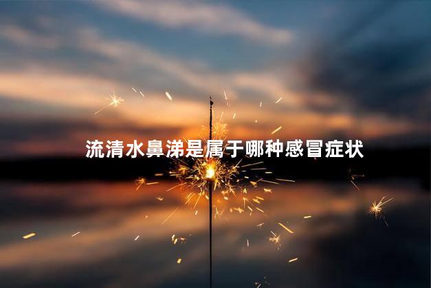流清水鼻涕是属于哪种感冒症状