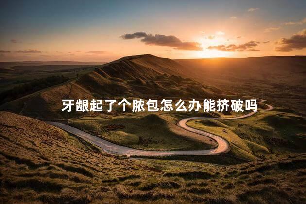 牙龈起了个脓包怎么办能挤破吗