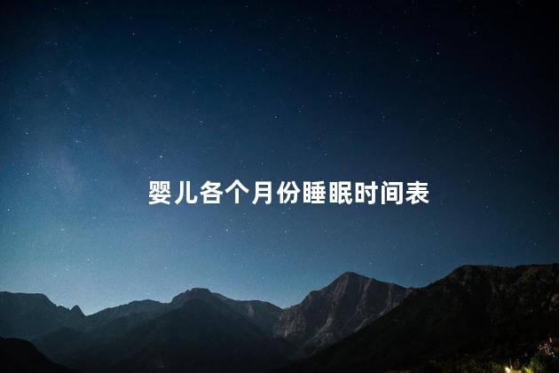 婴儿各个月份睡眠时间表 婴儿各个月份睡眠时间表