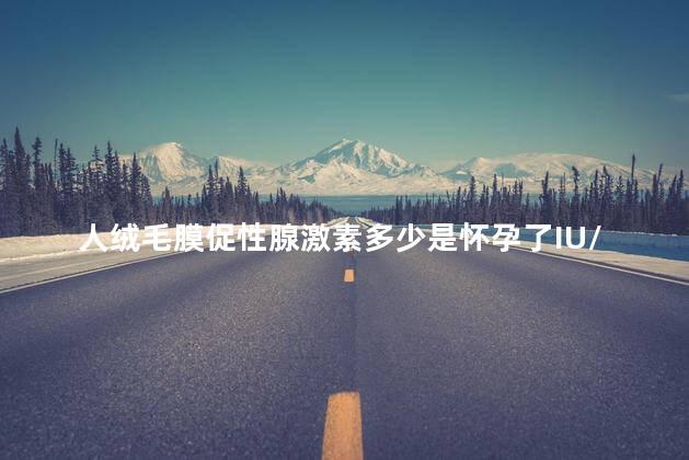人绒毛膜促性腺激素多少是怀孕了IU/L 人绒毛膜促性腺激素多少是怀孕了IU/L