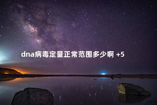 dna病毒定量正常范围多少啊 +5 dna病毒定量正常范围多少啊 +5
