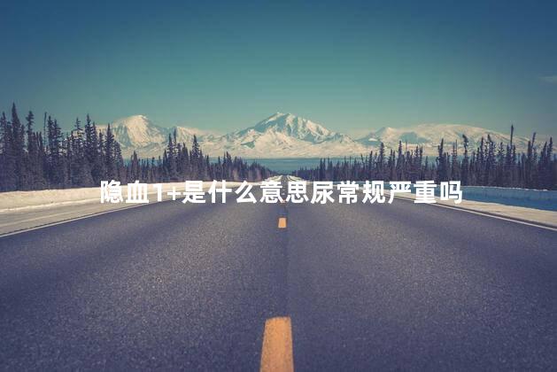 隐血1+是什么意思尿常规严重吗 隐血1+是什么意思尿常规严重吗