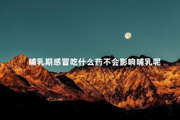 哺乳期感冒吃什么药不会影响哺乳呢