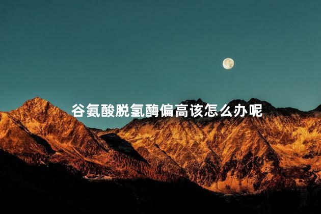 谷氨酸脱氢酶偏高该怎么办呢 谷氨酸脱氢酶偏高该怎么办呢