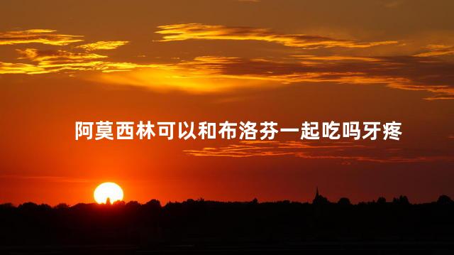 阿莫西林可以和布洛芬一起吃吗牙疼 阿莫西林可以和布洛芬一起吃吗牙疼