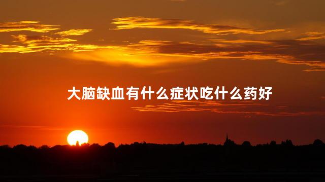 大脑缺血有什么症状吃什么药好 大脑缺血有什么症状吃什么药好