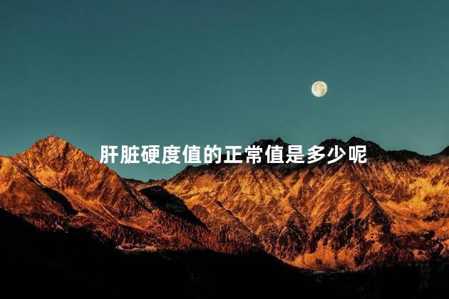 肝脏硬度值的正常值是多少呢 肝脏硬度值的正常值是多少呢