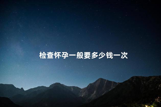 检查怀孕一般要多少钱一次 检查怀孕一般要多少钱一次