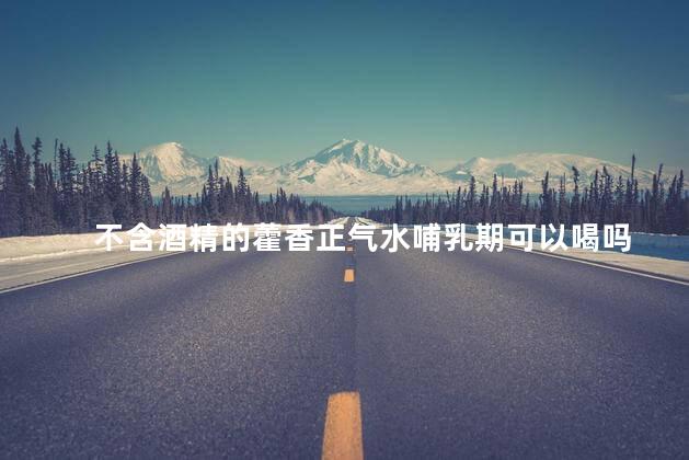 不含酒精的藿香正气水哺乳期可以喝吗
