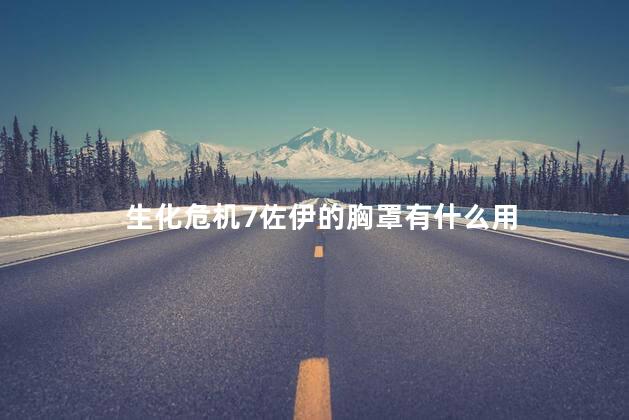 生化危机7佐伊的胸罩有什么用 生化危机7佐伊的胸罩有什么用
