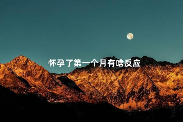 怀孕了第一个月有啥反应 怀孕了第一个月有啥反应