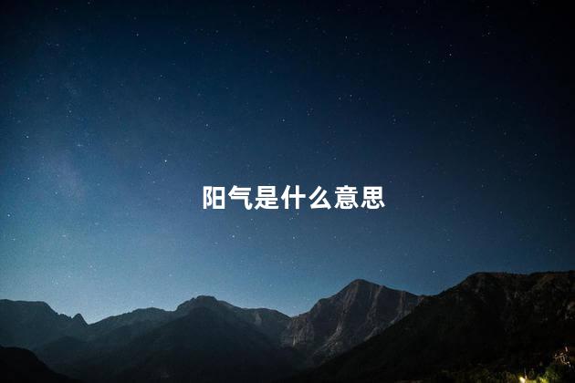 阳气是什么意思 阳气是什么意思