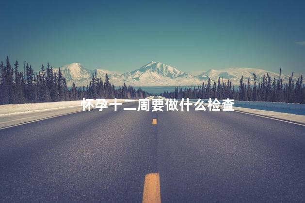 怀孕十二周要做什么检查 怀孕十二周要做什么检查