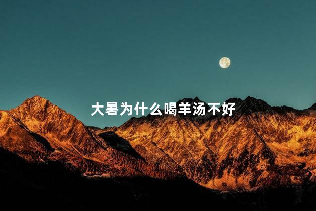 大暑为什么喝羊汤不好