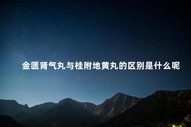 金匮肾气丸与桂附地黄丸的区别是什么呢 金匮肾气丸与桂附地黄丸的区别是什么呢