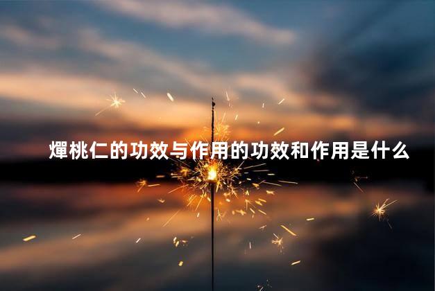 燀桃仁的功效与作用的功效和作用是什么 燀桃仁的功效与作用的功效和作用是什么