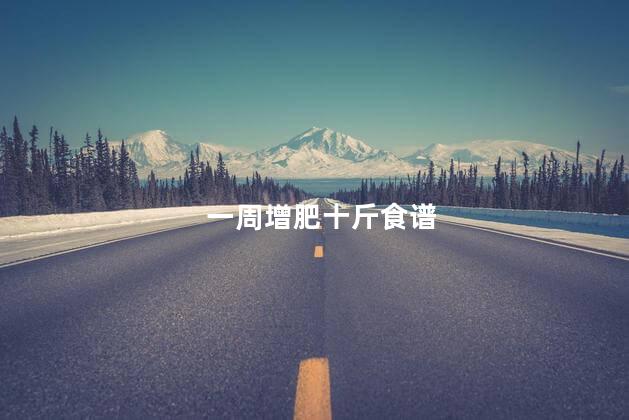 一周增肥十斤食谱