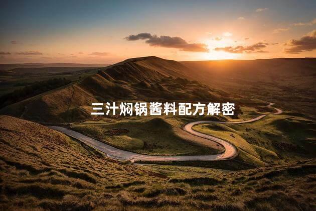 三汁焖锅酱料配方解密