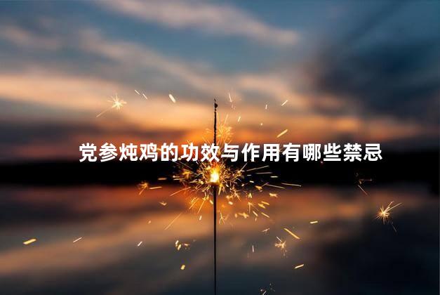 党参炖鸡的功效与作用有哪些禁忌