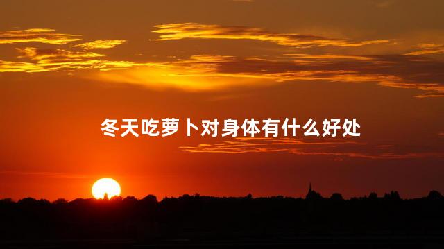 冬天吃萝卜对身体有什么好处