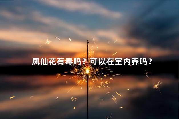 凤仙花有毒吗？可以在室内养吗？