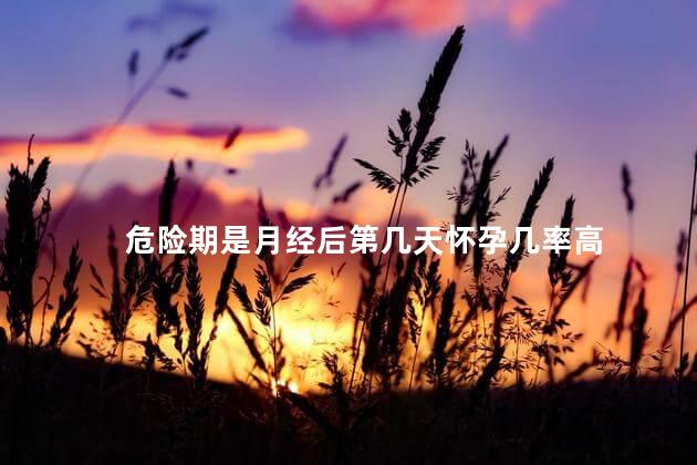 危险期是月经后第几天怀孕几率高