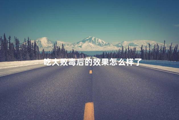 吃大败毒后的效果怎么样了