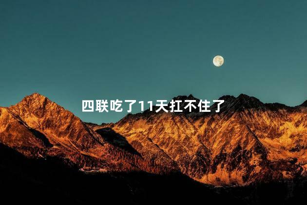 四联吃了11天扛不住了