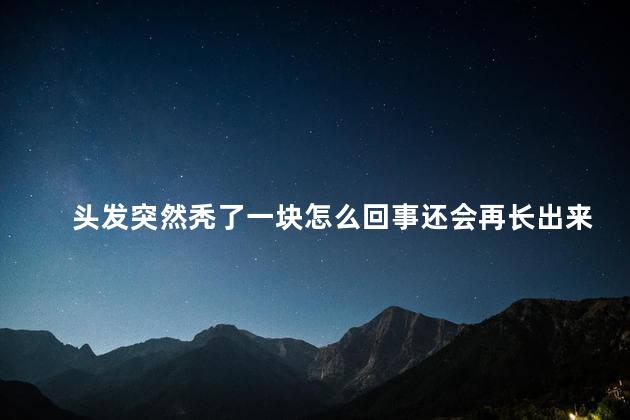 头发突然秃了一块怎么回事还会再长出来吗