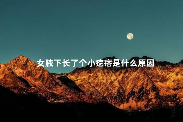 女腋下长了个小疙瘩是什么原因