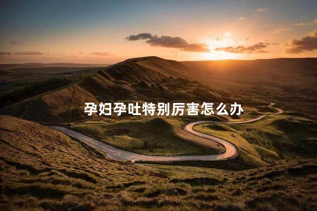 孕妇孕吐特别厉害怎么办
