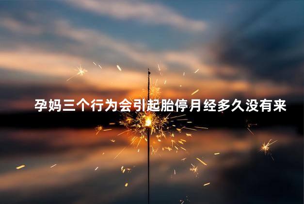 孕妈三个行为会引起胎停月经多久没有来可以测早孕