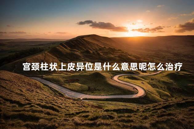 宫颈柱状上皮异位是什么意思呢怎么治疗