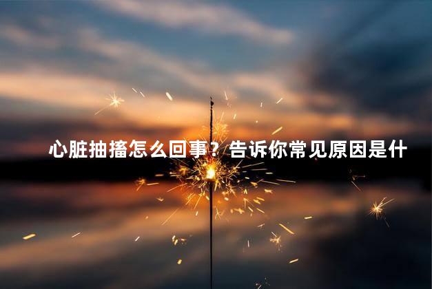 心脏抽搐怎么回事？告诉你常见原因是什么