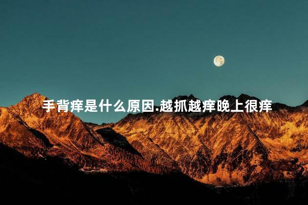 手背痒是什么原因.越抓越痒晚上很痒
