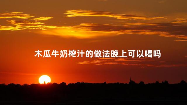 木瓜牛奶榨汁的做法晚上可以喝吗