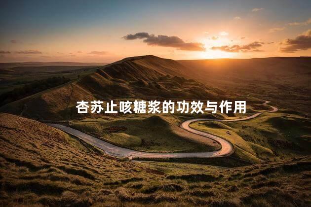 杏苏止咳糖浆的功效与作用