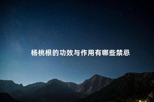 杨桃根的功效与作用有哪些禁忌