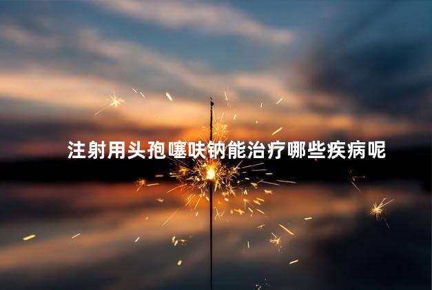 注射用头孢噻呋钠能治疗哪些疾病呢
