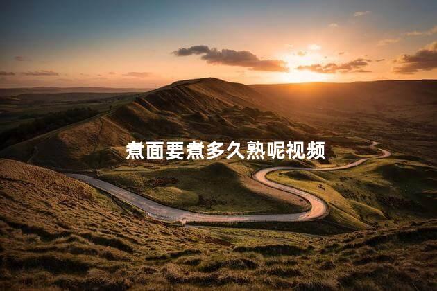 煮面要煮多久熟呢视频