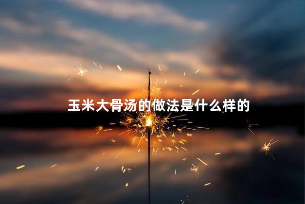 玉米大骨汤的做法是什么样的
