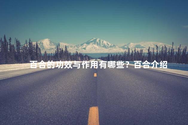 百合的功效与作用有哪些？百合介绍