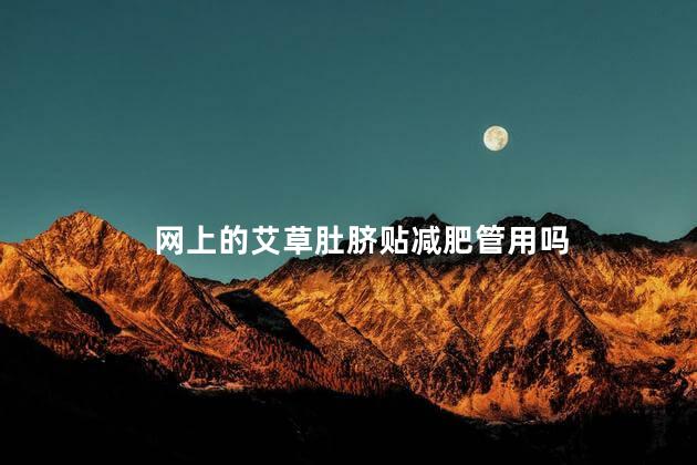 网上的艾草肚脐贴减肥管用吗
