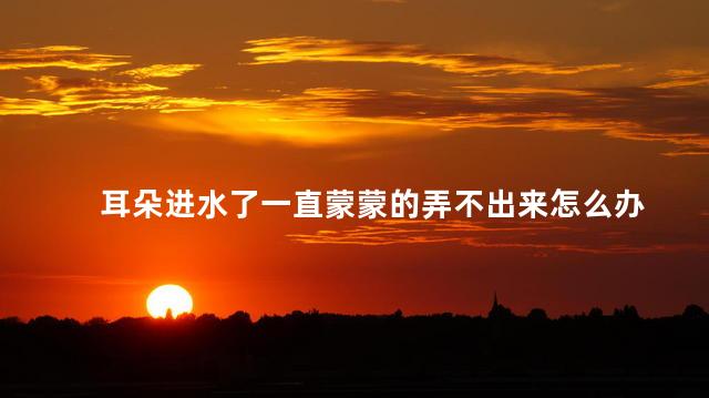耳朵进水了一直蒙蒙的弄不出来怎么办