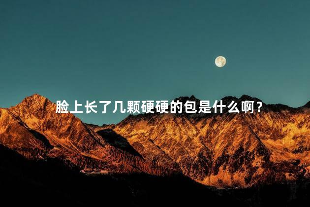 脸上长了几颗硬硬的包是什么啊？