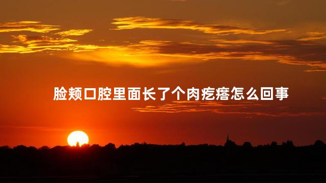 脸颊口腔里面长了个肉疙瘩怎么回事