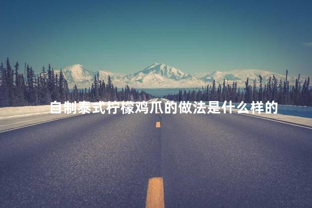自制泰式柠檬鸡爪的做法是什么样的