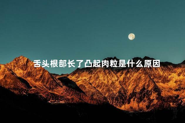 舌头根部长了凸起肉粒是什么原因