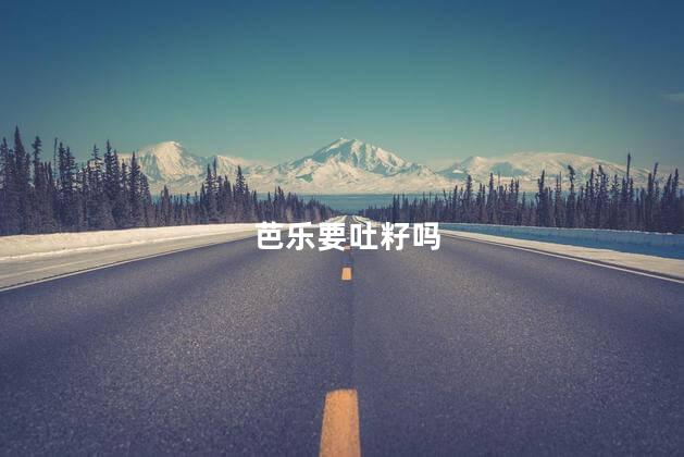 芭乐要吐籽吗